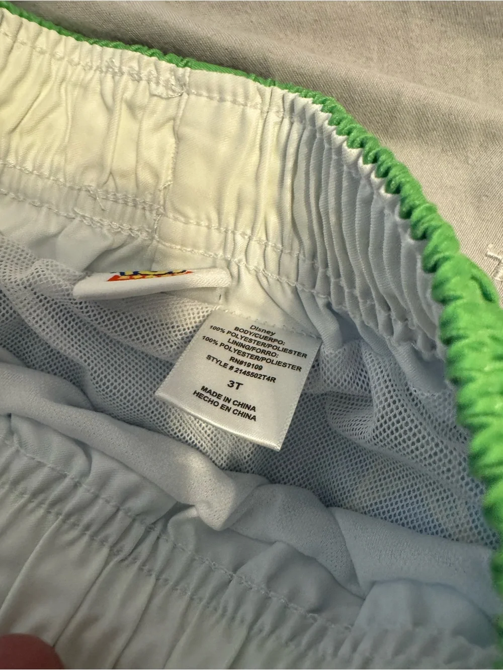 Disney Blue & Green Toy Story Swim Trunks with Buzz Lightyear and Woody